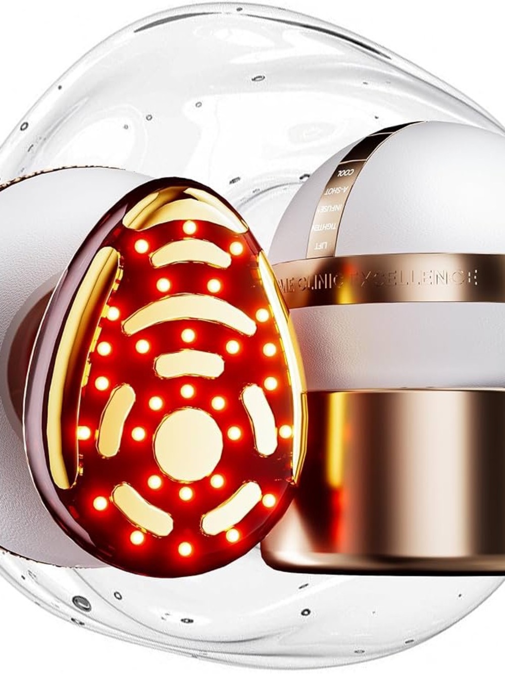 INIA Sphere LED Facial Therapy Device - Gold + White (brand new in box)